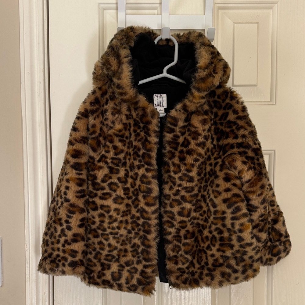 GAP Kids Leopard Faux Fur Jacket